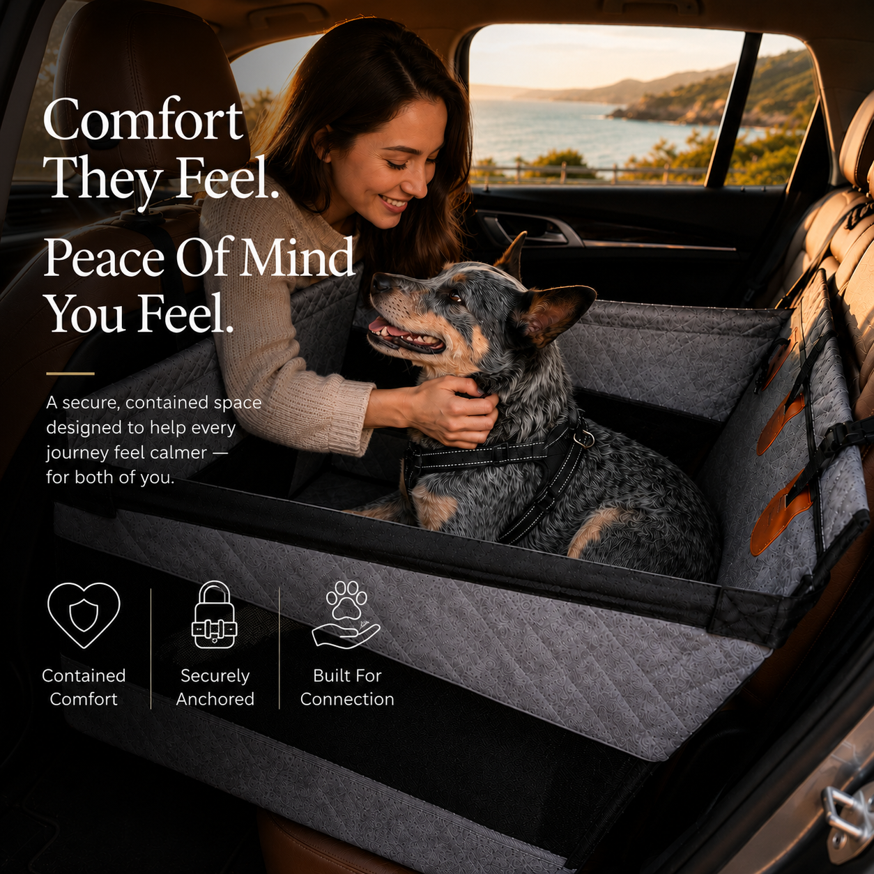 WanderPup Comfort Dog Travel Seat - Large