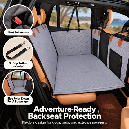 WanderPup Back Seat Dog Cover with Hard Bottom