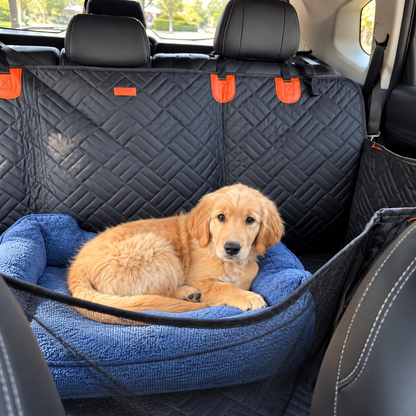 WanderPup Back Seat Dog Cover with Hard Bottom