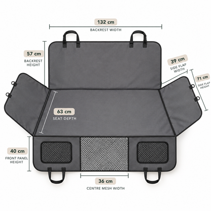 WanderPup Back Seat Dog Cover with Hard Bottom