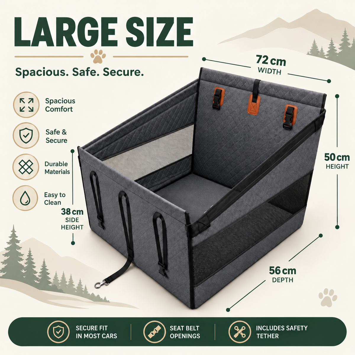 WanderPup Single Dog Travel Seat